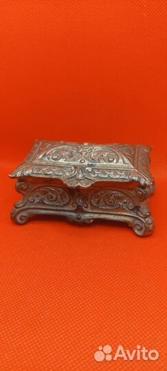 Старинный бронзовый ларец,шкатулка,Россия 19век