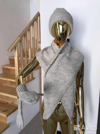 Шапка платок рукавицы