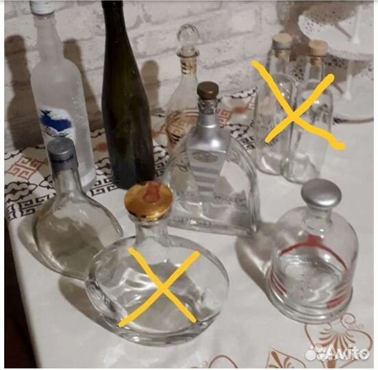 Бутылки стекло для декора, творчества