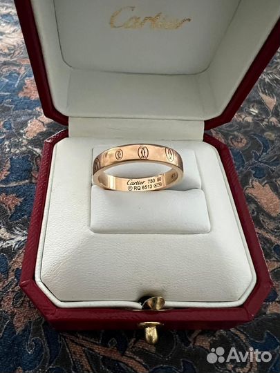 Золотое кольцо мужское Cartier logo. Оригинал