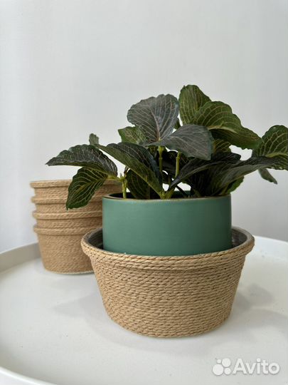 Кашпо плетенные