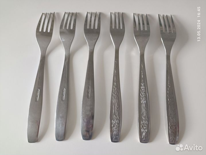 Вилки ложки ножи Цветы, СССР