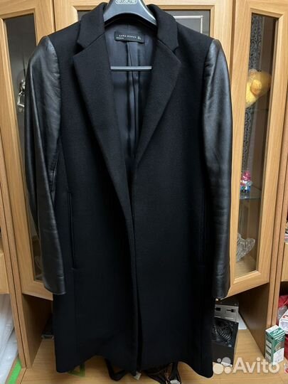 Пальто драповое zara woman женское 48 размер