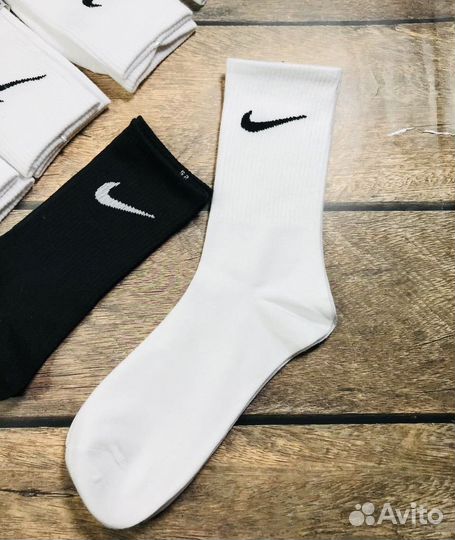 Носки nike высокие белые