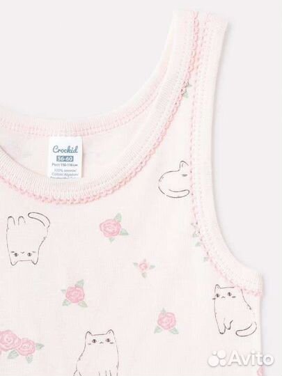 Бесшовная майка для девочки из рибаны