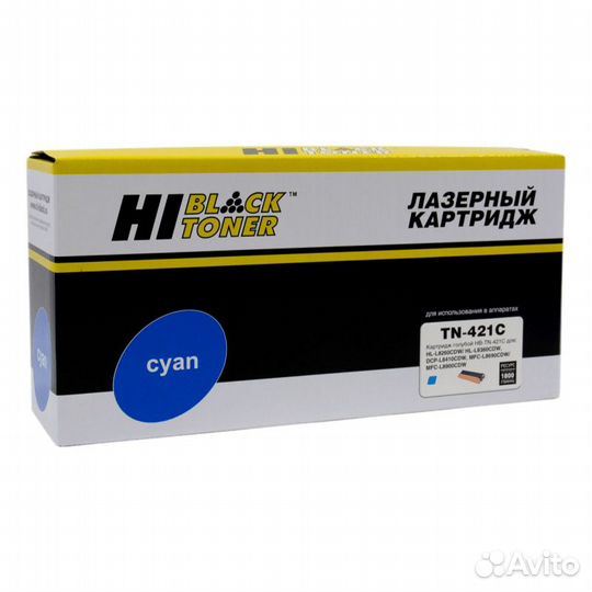 Картридж Hi-Black TN-421C для Brother Cyan, 1,8K