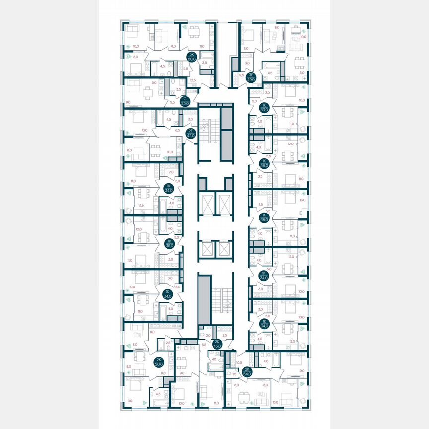 1-к. квартира, 36 м², 8/32 эт.