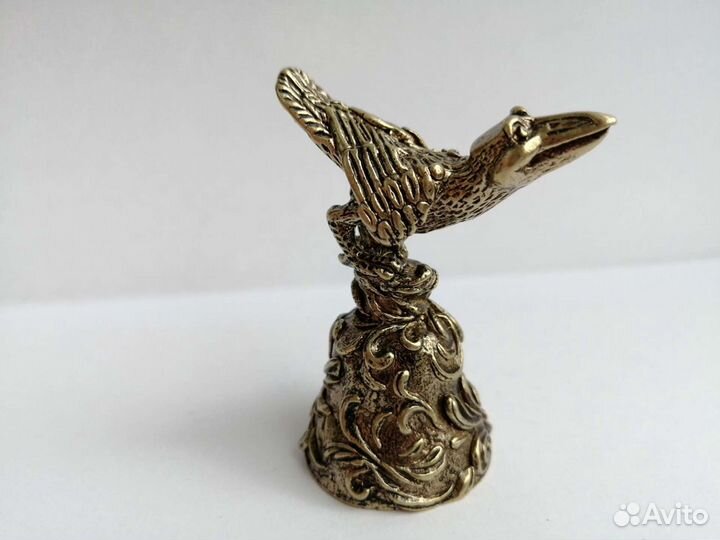 Колокольчик Ворона латунь