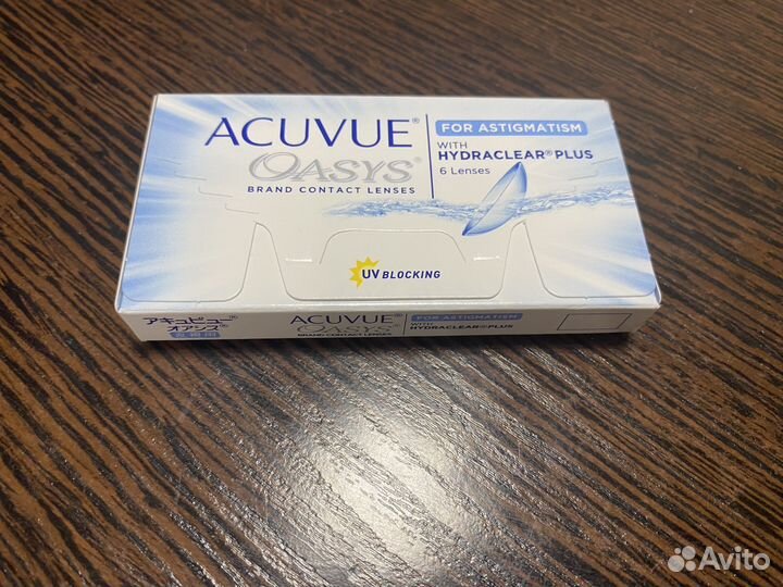Линзы acuvue oasys with hydraclear, astigmatism, 6