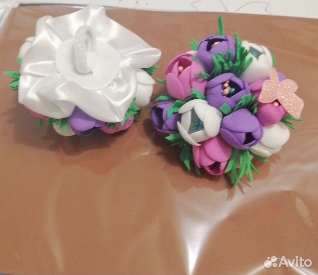 Резиночки для волос ручной работы