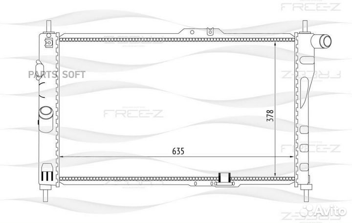 Радиатор охлаждения daewoo Espero 94- 96109532