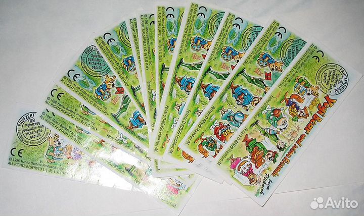 Киндер - Вкладыши к серии Медведь Йоги