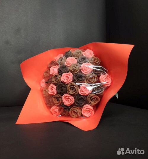 Розы из Бельгийского Шоколада - 37 шт в Букете