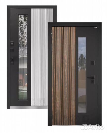 Входная дверь Скандия для улицы со стеклом