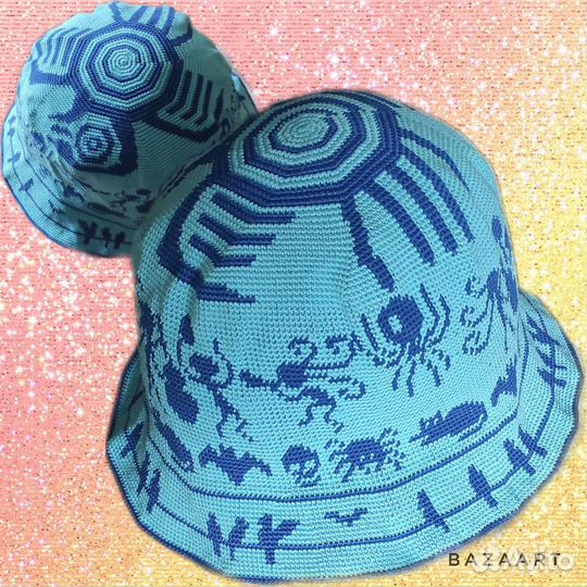 Стильная панама шляпа бандана авторская работа