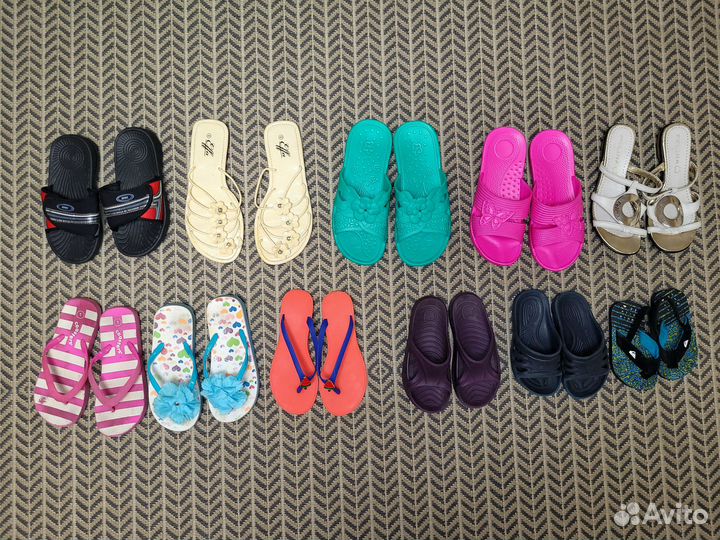 Детские пляжные шлёпки и сланцы, разных размеров