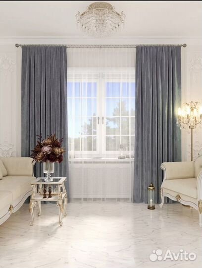 Комплект штор бархат 150 на 270, 2 полотна