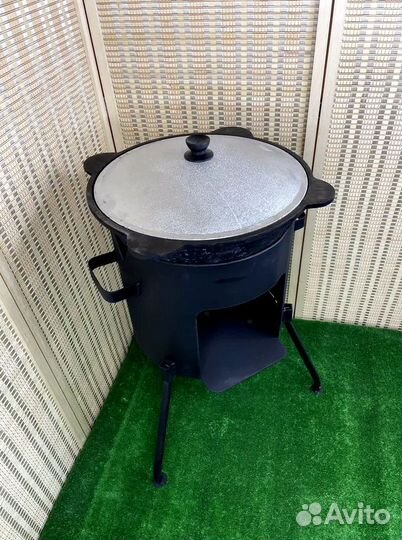 Казан 8 литров с печкой