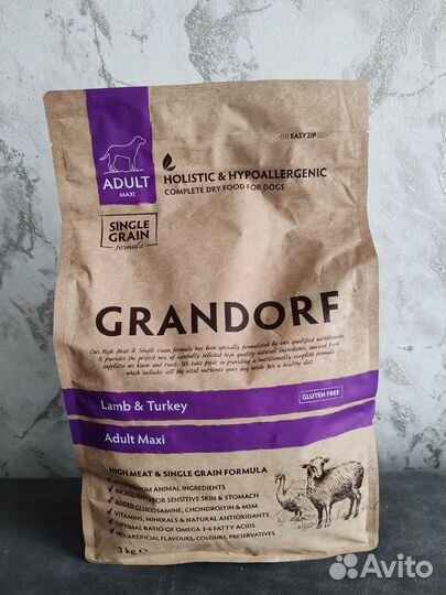 Grandorf сухой корм для собак крупных пород 3 кг