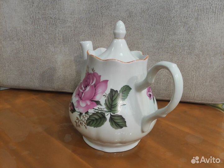 Чайник заварочный фарфоровый розы СССР