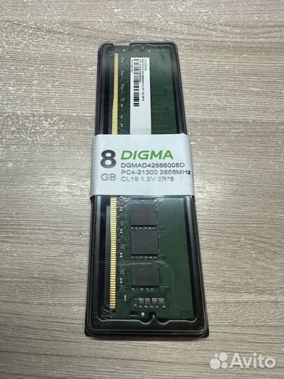 Новая плашка Digma 8gb 2666MHz