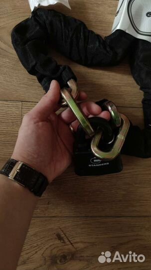 Мощная цепь с замком для велосипеда/мото 1,5 метра