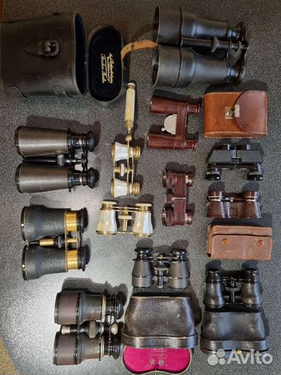 Старинные бинокли разные