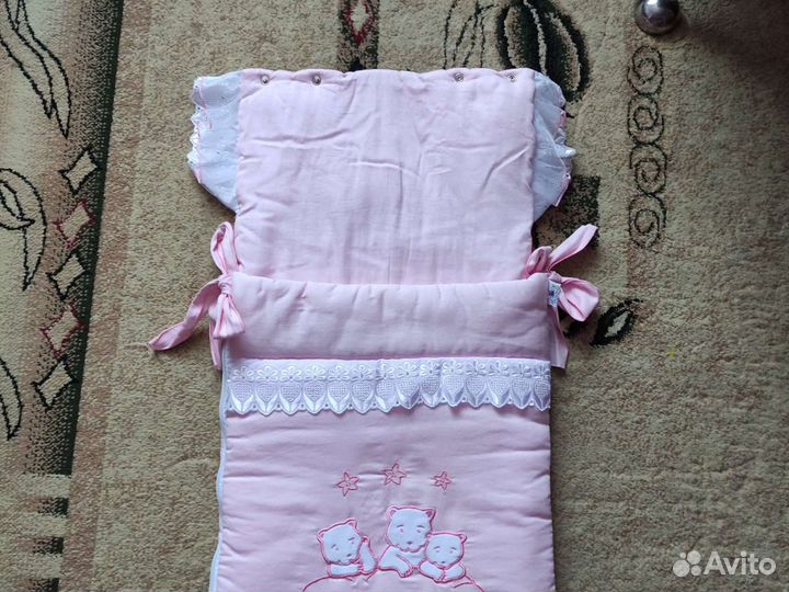 Конверт на выписку для девочки, лето-осень