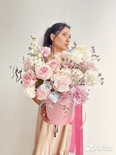 Розы пионовидные / Кустовые / В коробке/ Доставка