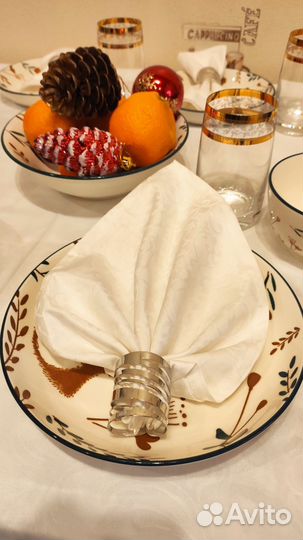 Салфетки сервировочные хлопковые льняные