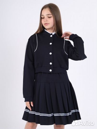 Костюм для девочки школьный с юбкой