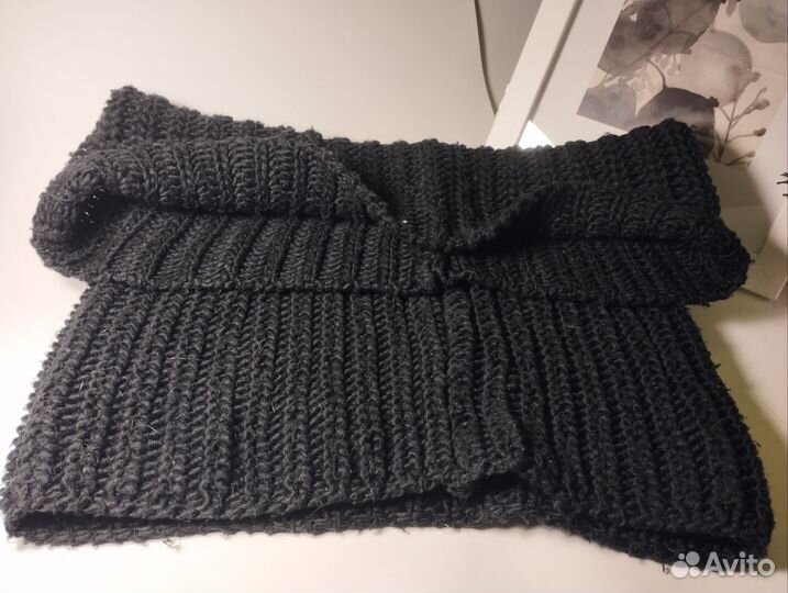 Шапка вязаная с флисовой подкладкой