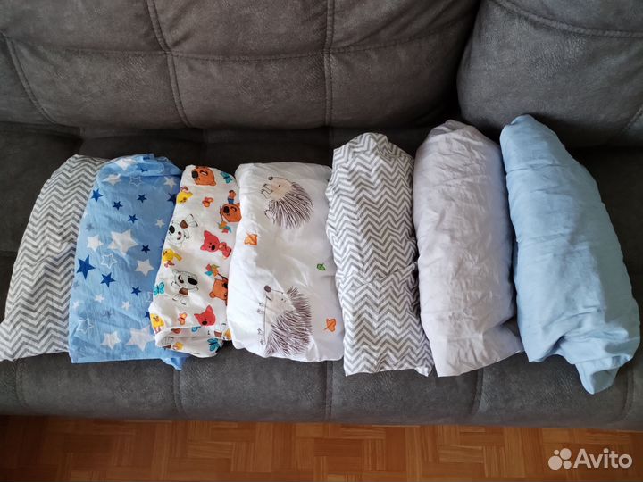 7 простыней на резинке 120 60