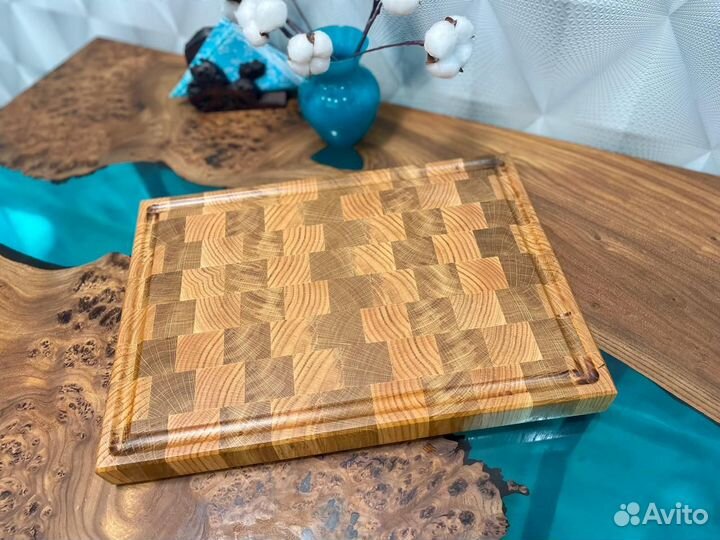 Торцевая разделочная доска из дуба