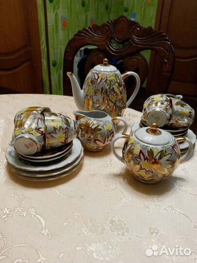 Сервиз кофейный лфз золотые ромашки