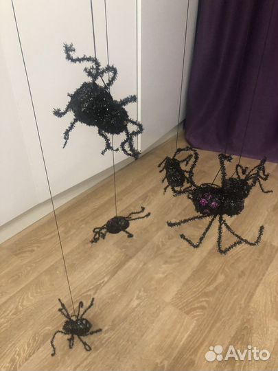 Украшение для интерьера паутина и пауки