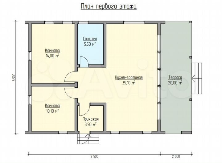 Дом 100 м² на участке 7,8 сот.