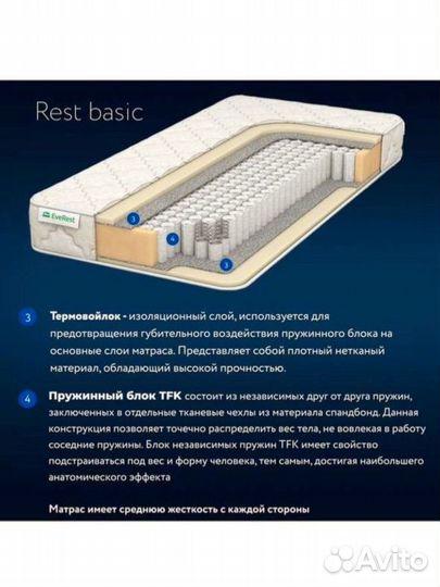 Кровать с матрасом 150*220