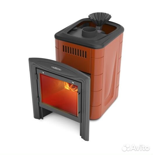 Печь для бани Гейзер Мини 2016. Дымоход