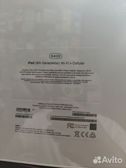 iPad 10.2 WiFi+cellular 64gb(новый)