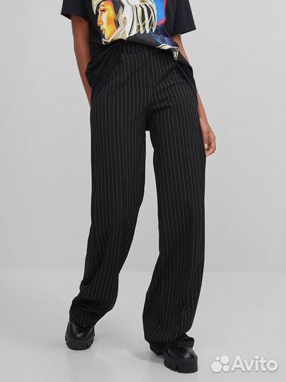 Брюки в полоску ecru