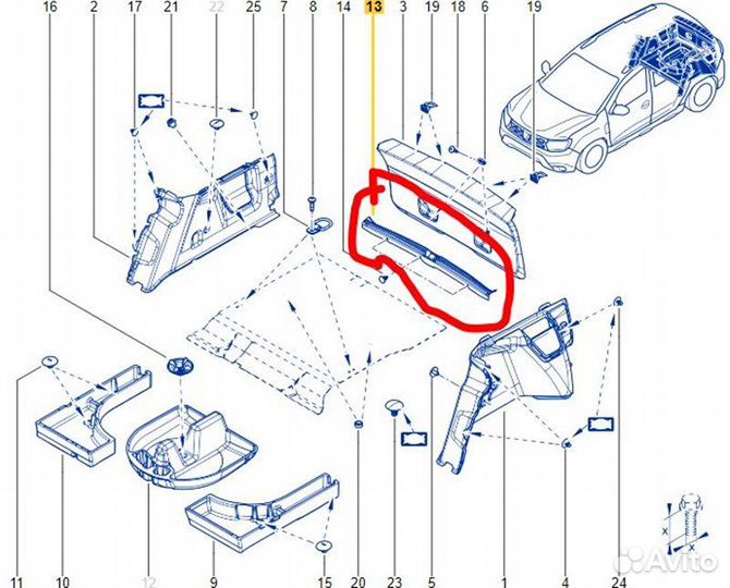 Накладка Renault Duster HJD H4MG446P002512 2021