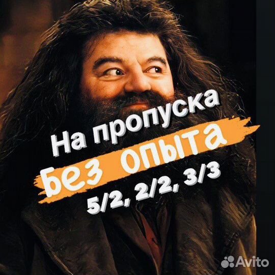 Полдня. Сотрудник на проходную (утро/вечер)