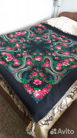 Платок шаль павловопосадский СССР