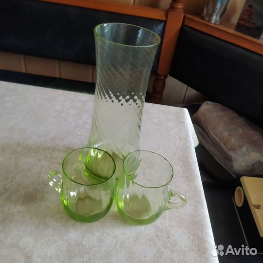 Хрустальные рюмки СССР, сахарница, фужеры винтаж