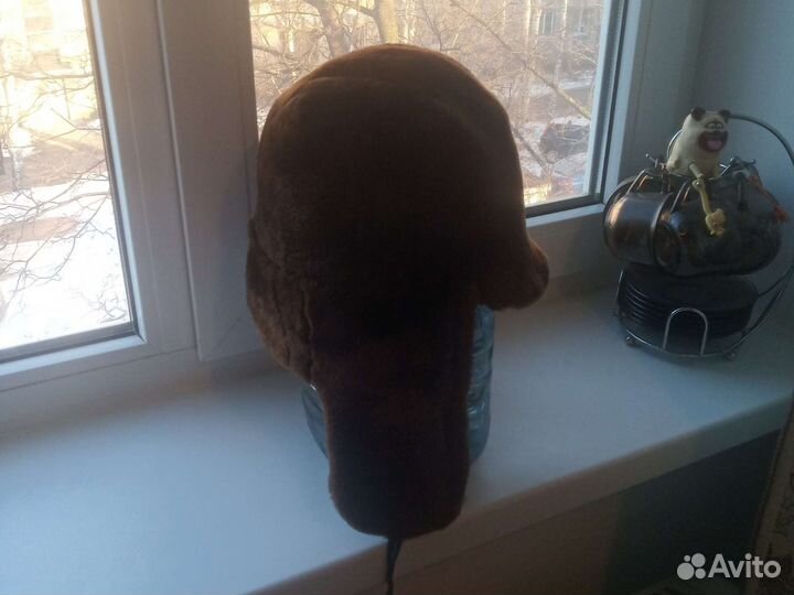 Шапка ушанка мужская натуральный мех бу, СССР