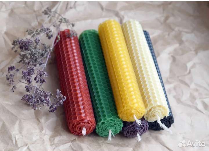 Свечи из вощины ароматизированные