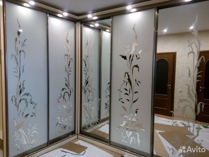 Зеркало с рисунком 950 х 350