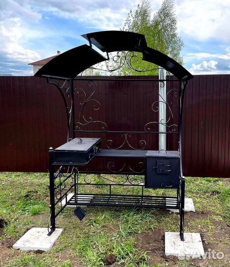 Мангал с печью
