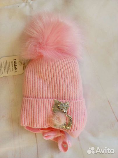 Шапка зимняя для девочки новая
